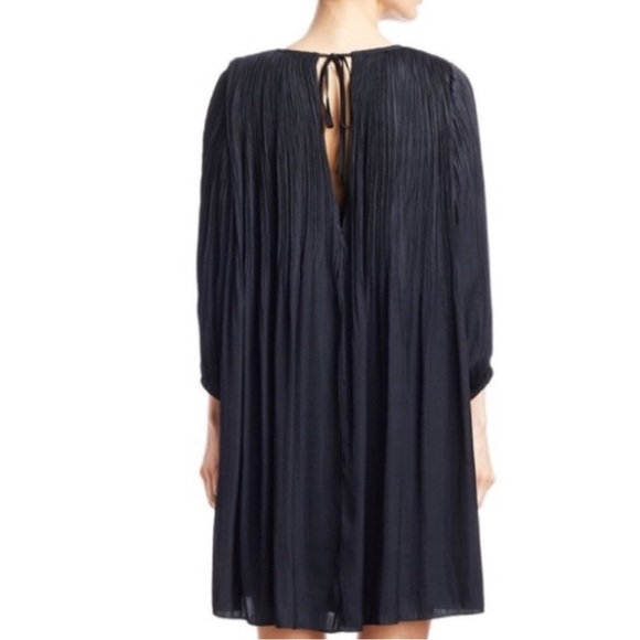 Elizabeth & James Navy Blue Pleated Midi Dress - Picture 2 of 11